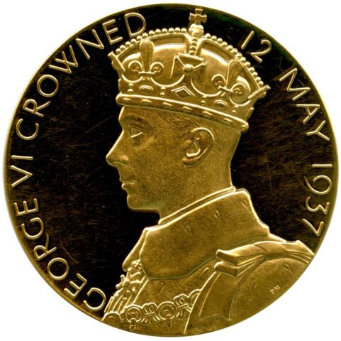 ジョージ6世 戴冠記念金メダル ジョージ6世&エリザベス王妃 1937年