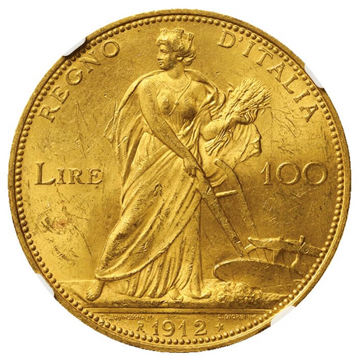 100リレ金貨 裏