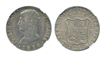 ジョセフ・ナポレオン 20レアル銀貨 1810年