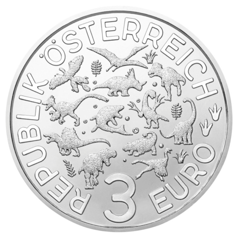 スーパーサウルスシリーズ デイノニクス 3ユーロ白銅貨 2021年