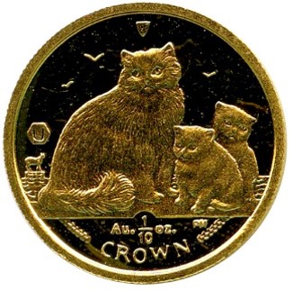 マン島 1/10クラウン金貨 ラグドール 2007年