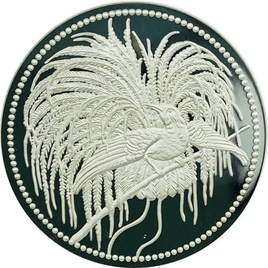 極楽鳥 銀貨 表