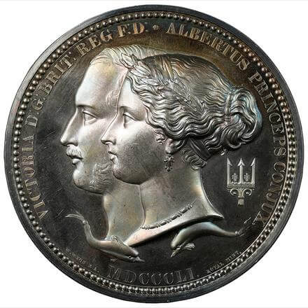 イギリス ヴィクトリア女王 ロンドン博覧会記念銀メダル 1851年