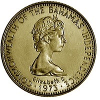 バハマ エリザベス2世 独立記念 100ドル金貨 1973年