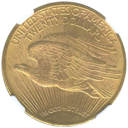 ダブルイーグル セントゴーデンス金貨 20ドル 1924年