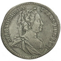 ボヘミア マリア・テレジア 6 クロイツァー銀貨 1743~1744年