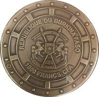 ブルキナファソ ロズウェルUFO事件 1,000CFAフラン銀貨 2017年