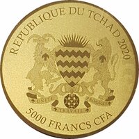 チャド ライオン 5,000フラン金貨 2020年
