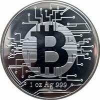 チャド ビットコイン 5,000フラン銀貨 2022年