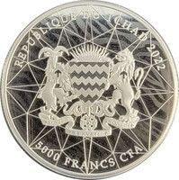 チャド タイガー 5,000フラン銀貨 2022年