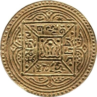チベット 八吉祥文様 1タンカ金貨 1910年