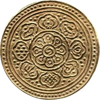 チベット 八吉祥文様 1タンカ金貨 1910年