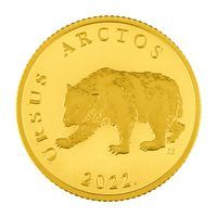 クロアチア ヒグマ 5クーナ金貨 2022年