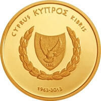 キプロス キプロス中央銀行創立 50 周年 20ユーロ金貨 2013年