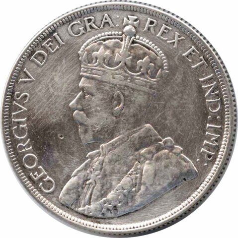 カナダ ジョージ5世 1ドル銀貨 1936年