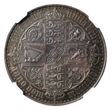 ゴシッククラウン銀貨 1847年 UNDECIMO（アンデシモ） 裏