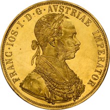 フランツ・ヨーゼフ1世 4ダカット金貨 1915年 表